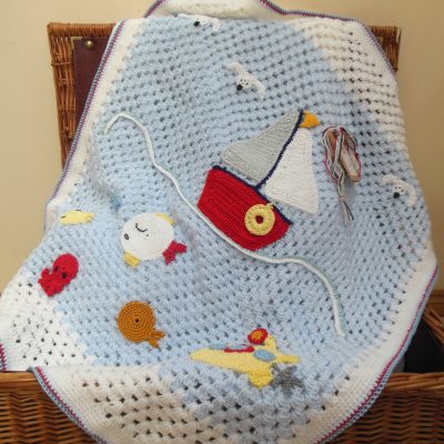 unique-baby-blanket-with-sailboat-&-sealife-design