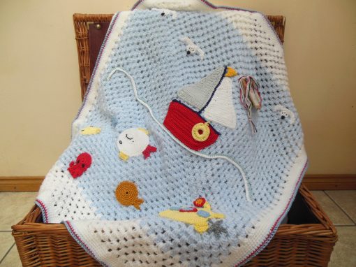 unique-baby-blanket-with-sailboat-&-sealife-design