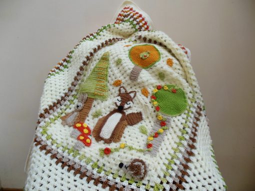 woodland-fox-crochet-baby-blanket