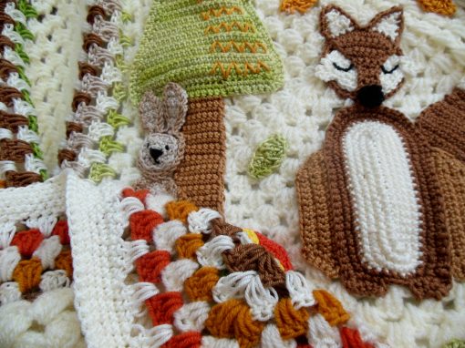 woodland-fox-crochet-baby-blanket