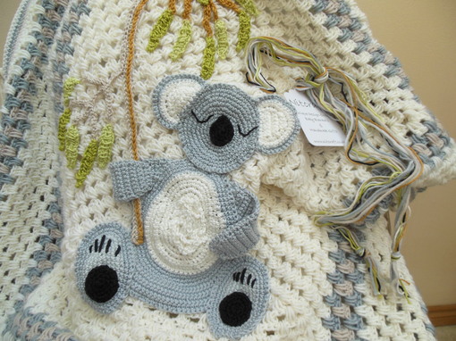 personalised-koala-bear-crochet-baby-blanket