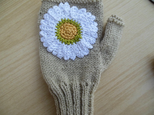 Unique Hand Knitted Womens Fingerless Gloves, - Image 4